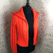 Load image into Gallery viewer, ZIP UP ORANGE SWEATER: Size L
