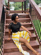 Load image into Gallery viewer, YELLOW TIE DIE WRAP SKIRT: Size: 2XL
