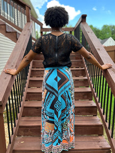 Tribal Print Skirt - Size Medium