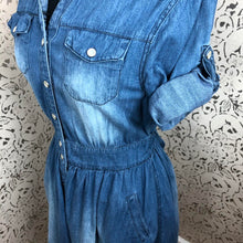 Load image into Gallery viewer, FADED DENIM DRESS: SIZE L
