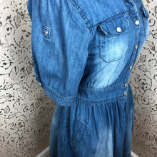 Load image into Gallery viewer, FADED DENIM DRESS: SIZE L
